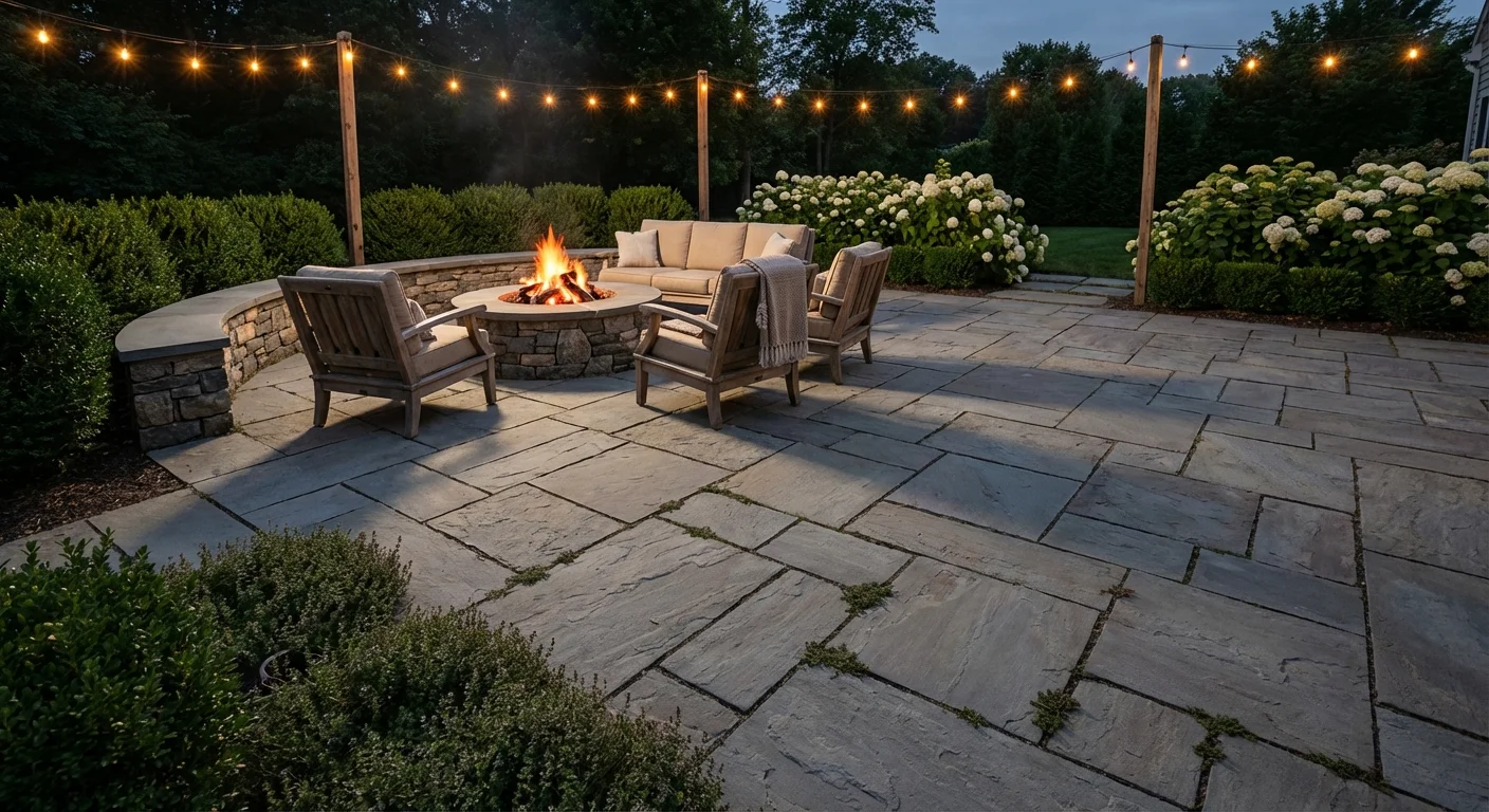 Natural stone patio