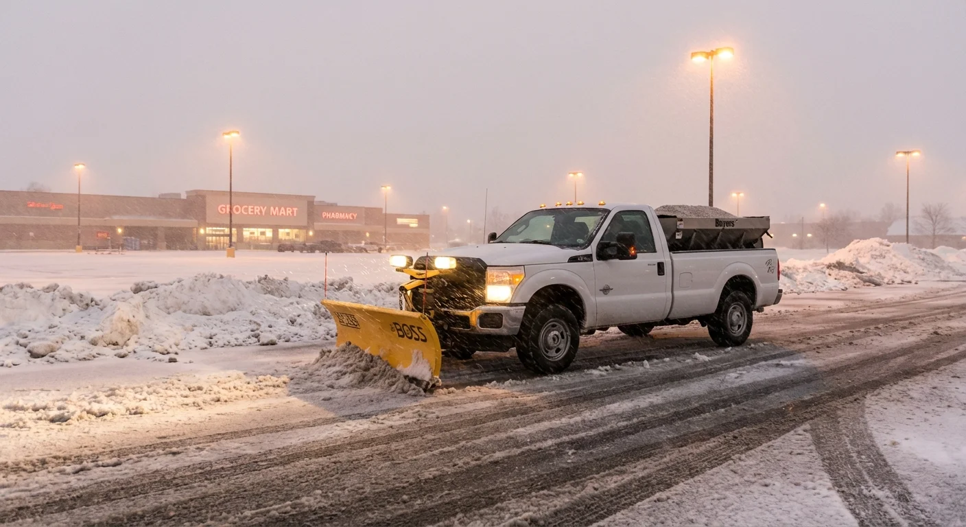 Commercial snow plowing