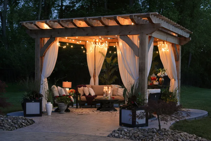 Custom designed outdoor living area
